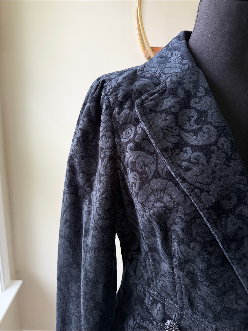 Ann Taylor LOFT Floral Velvet Cotton Blazer Coat Women’s Size 10 - Picture 5 of 11